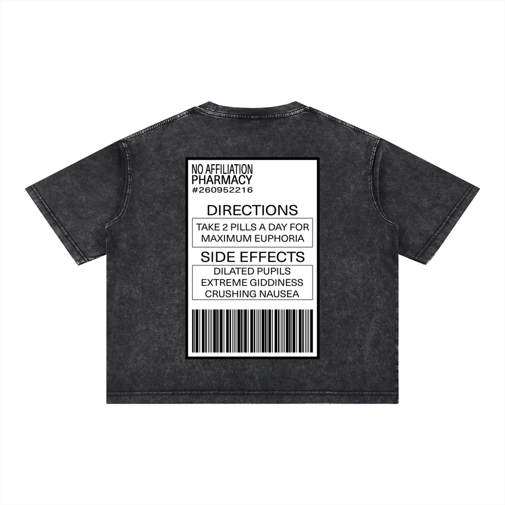 Dark Pharmacy Print - Washed Boxy Tee