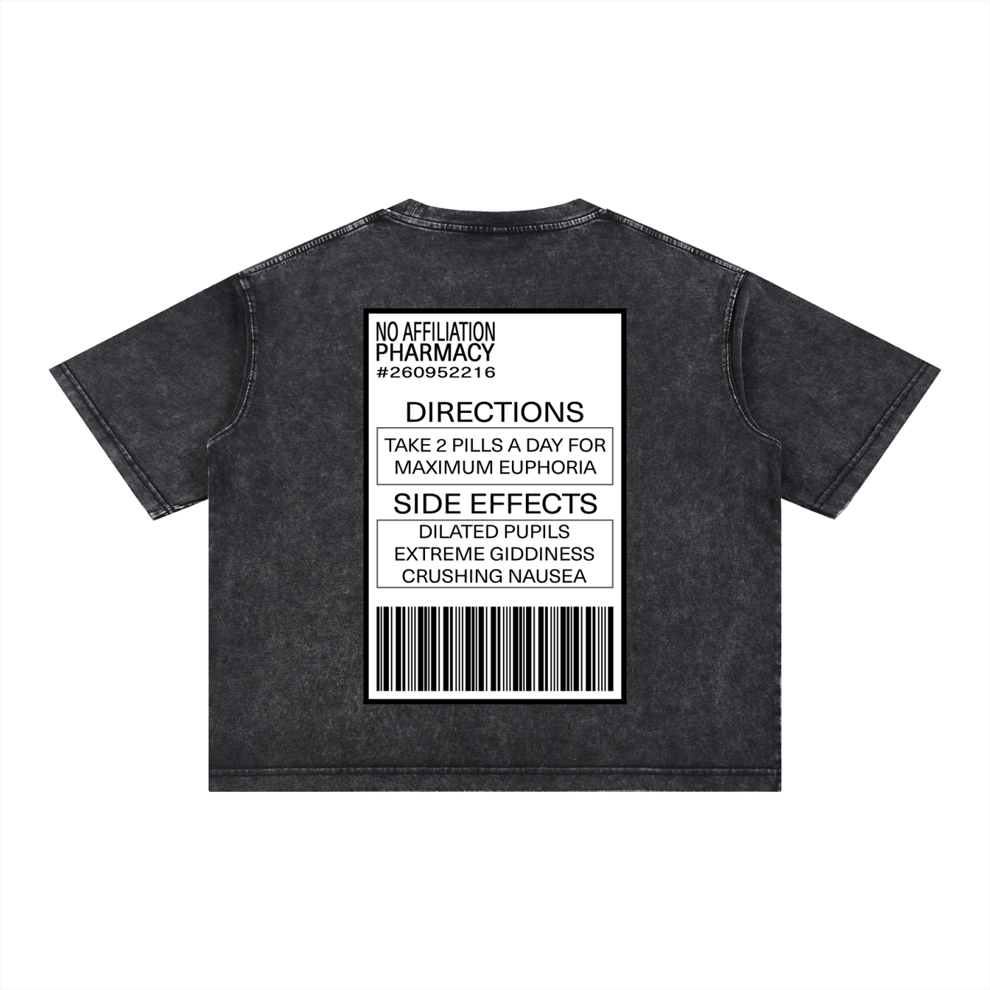 Dark Pharmacy Print - Washed Boxy Tee
