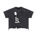 Dark Pharmacy Print - Washed Boxy Distressed Tee