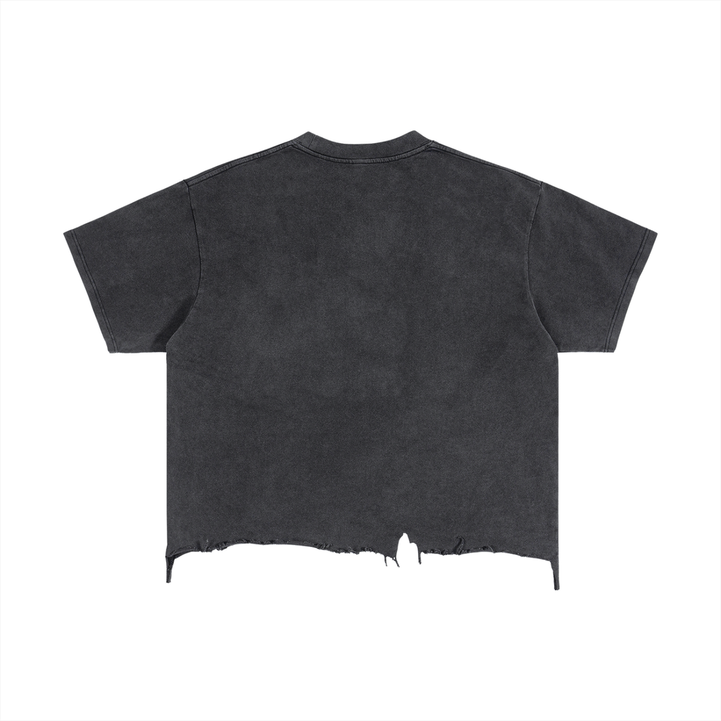 Dark Pharmacy Print - Washed Boxy Distressed Tee