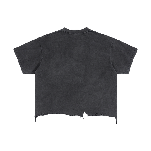 Dark Pharmacy Print - Washed Boxy Distressed Tee