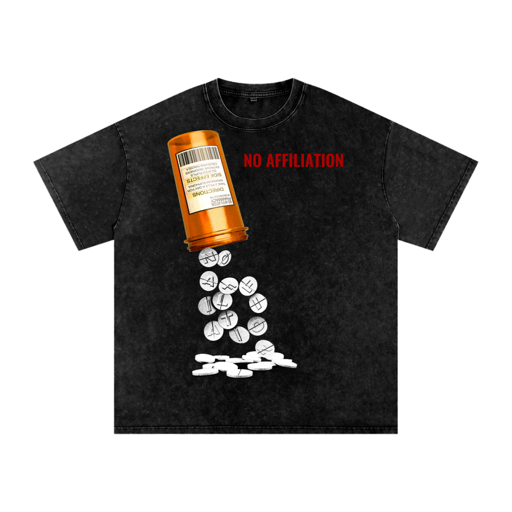 Pharmacy Print - Snow Washed Oversized Tee