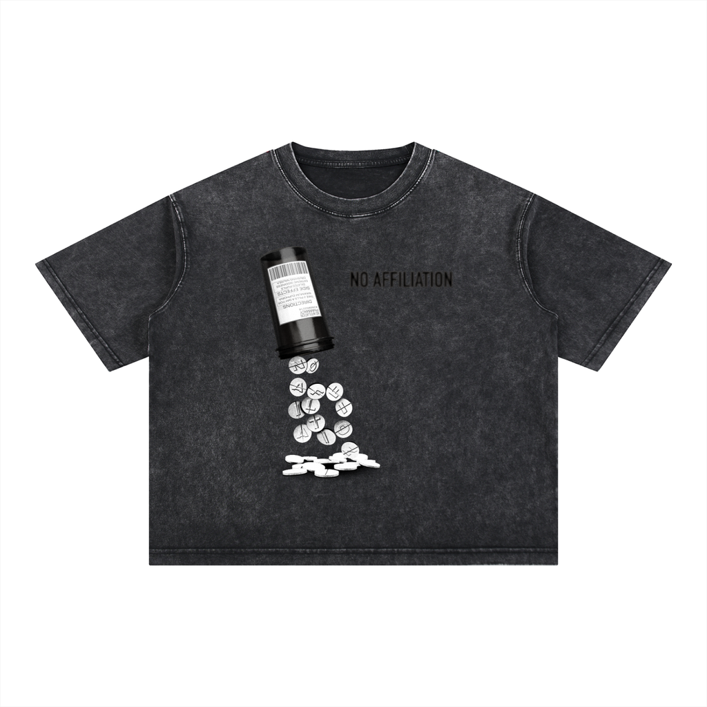 Dark Pharmacy Print - Washed Boxy Tee
